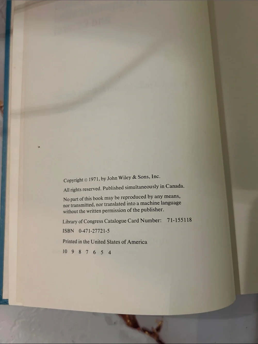 Vintage College Book 1971: Linear Systems in Communication and Control